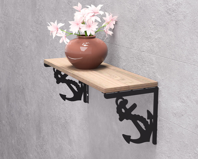 Anchor Shelf Bracket. DXF, SVG files for plasma, laser cutting. Shelving Bracket