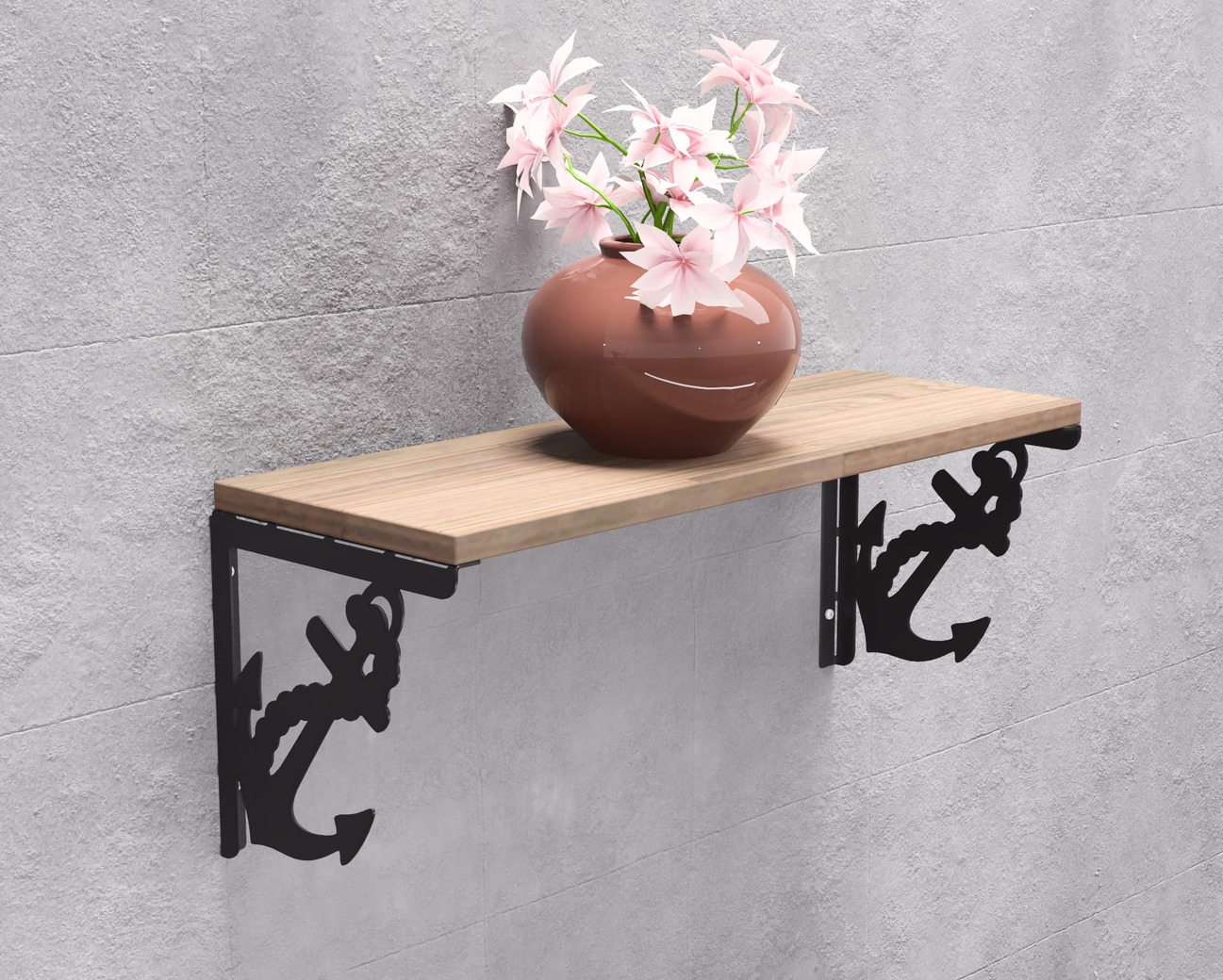 Anchor Shelf Bracket. DXF, SVG files for plasma, laser cutting. Shelving Bracket. Фото 4