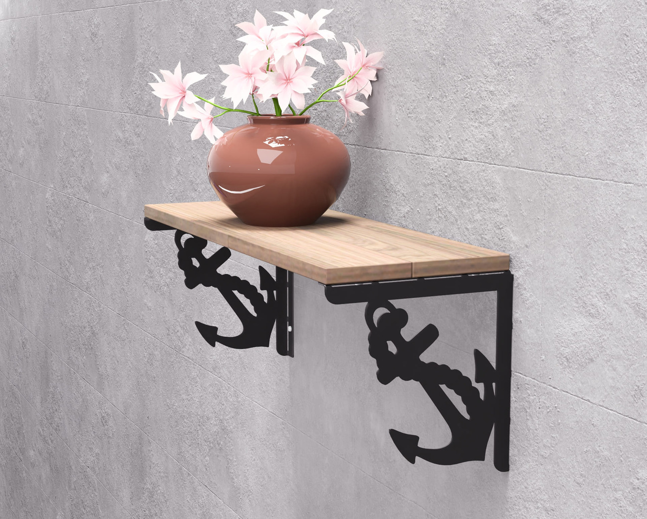 Anchor Shelf Bracket. DXF, SVG files for plasma, laser cutting. Shelving Bracket. Фото 3