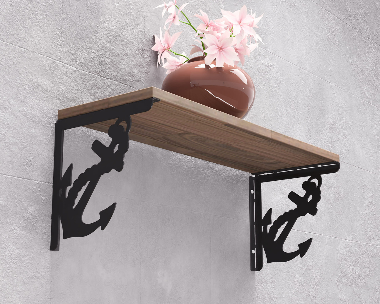 Anchor Shelf Bracket. DXF, SVG files for plasma, laser cutting. Shelving Bracket. Фото 2