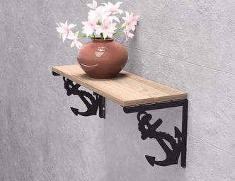 Anchor Shelf Bracket. DXF, SVG files for plasma, laser cutting. Shelving Bracket