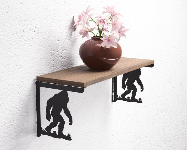 Bigfoot Shelf Bracket. DXF, SVG files for plasma, laser cutting. Shelving Bracket