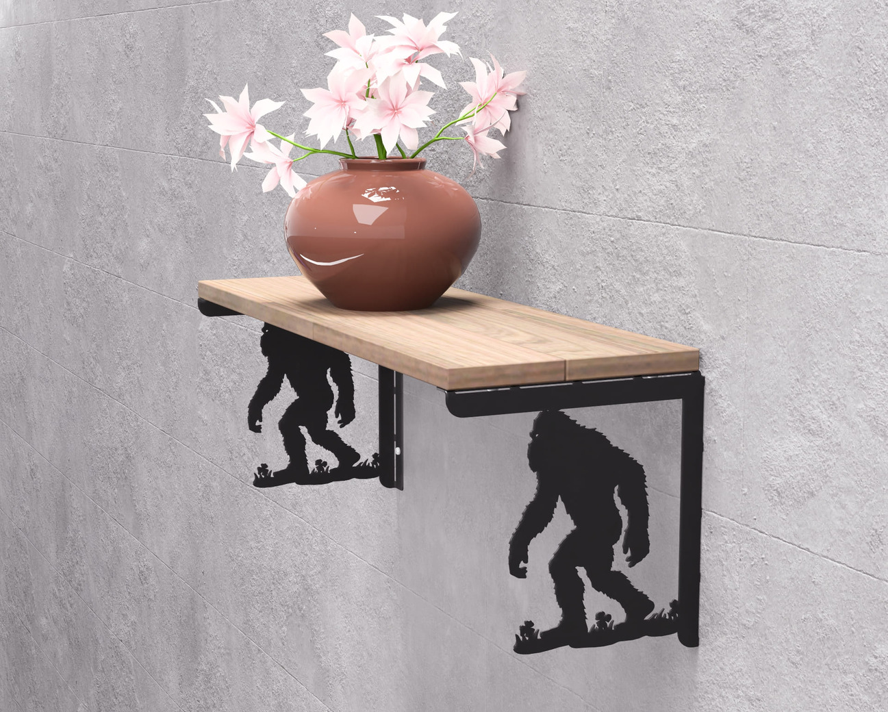 Bigfoot Shelf Bracket. DXF, SVG files for plasma, laser cutting. Shelving Bracket. Фото 3