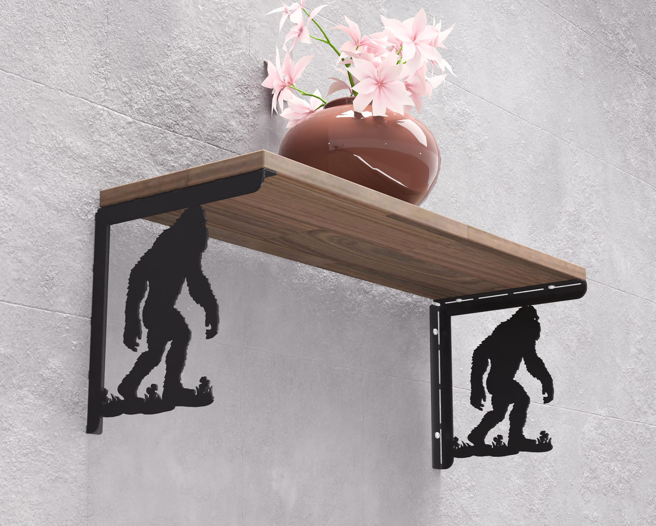 Bigfoot Shelf Bracket. DXF, SVG files for plasma, laser cutting. Shelving Bracket. Фото 2
