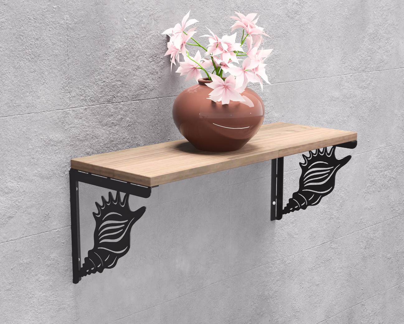 Conch Shell Shelf Bracket. DXF, SVG files for plasma, laser cutting. Shelving Bracket. Фото 3