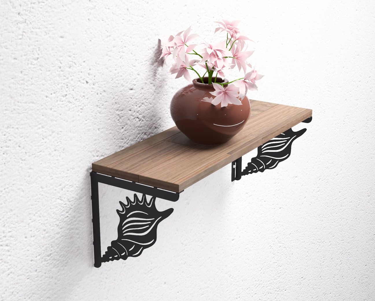 Conch Shell Shelf Bracket. DXF, SVG files for plasma, laser cutting. Shelving Bracket. Фото 6