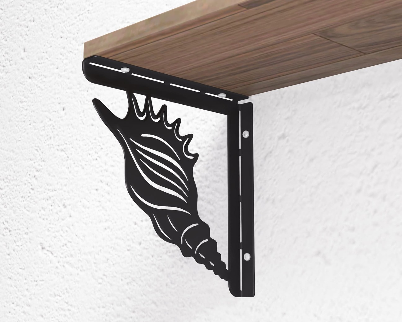 Conch Shell Shelf Bracket. DXF, SVG files for plasma, laser cutting. Shelving Bracket. Фото 9
