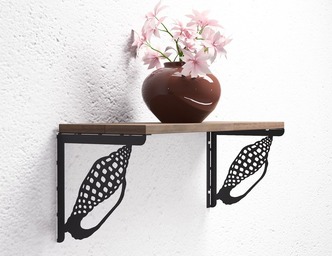 Junonia Shell Shelf Bracket. DXF, SVG files for plasma, laser cutting. Shelving Bracket