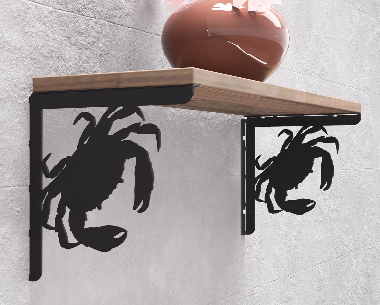 Équerre pour étagère Crabe. Fichiers DXF, SVG pour découpe plasma et laser. Support d'étagère. Фото 8
