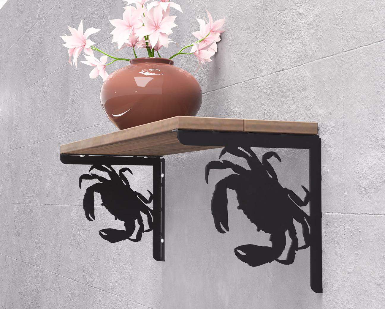Équerre pour étagère Crabe. Fichiers DXF, SVG pour découpe plasma et laser. Support d'étagère. Фото 9